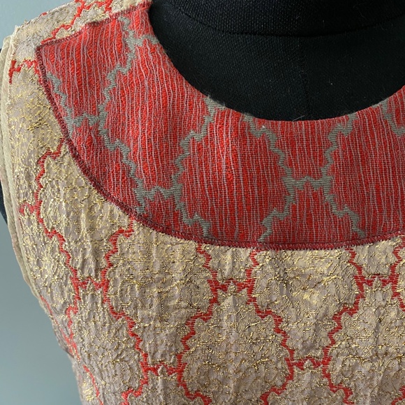 PRADA gold and red brocade sleeveless top - Picture 4 of 12